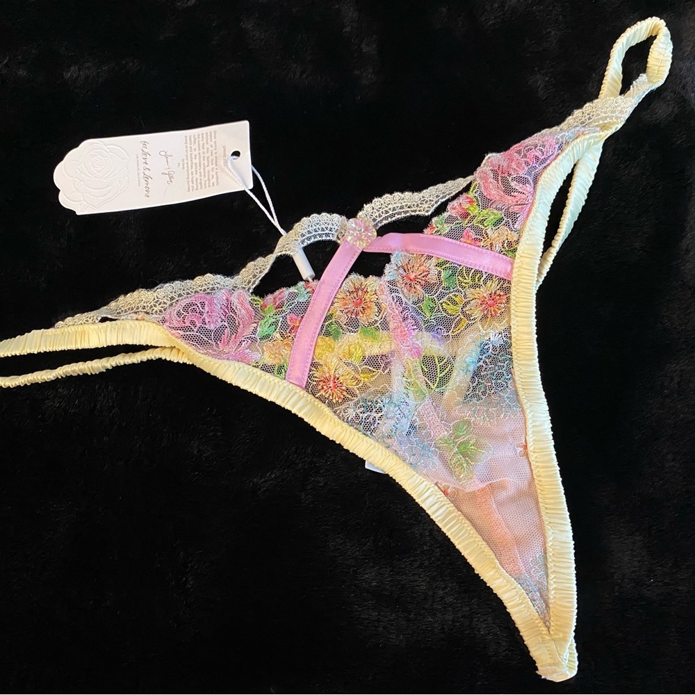 NWT For Love and Lemons🍋 Floral Frenzy Thong Panty